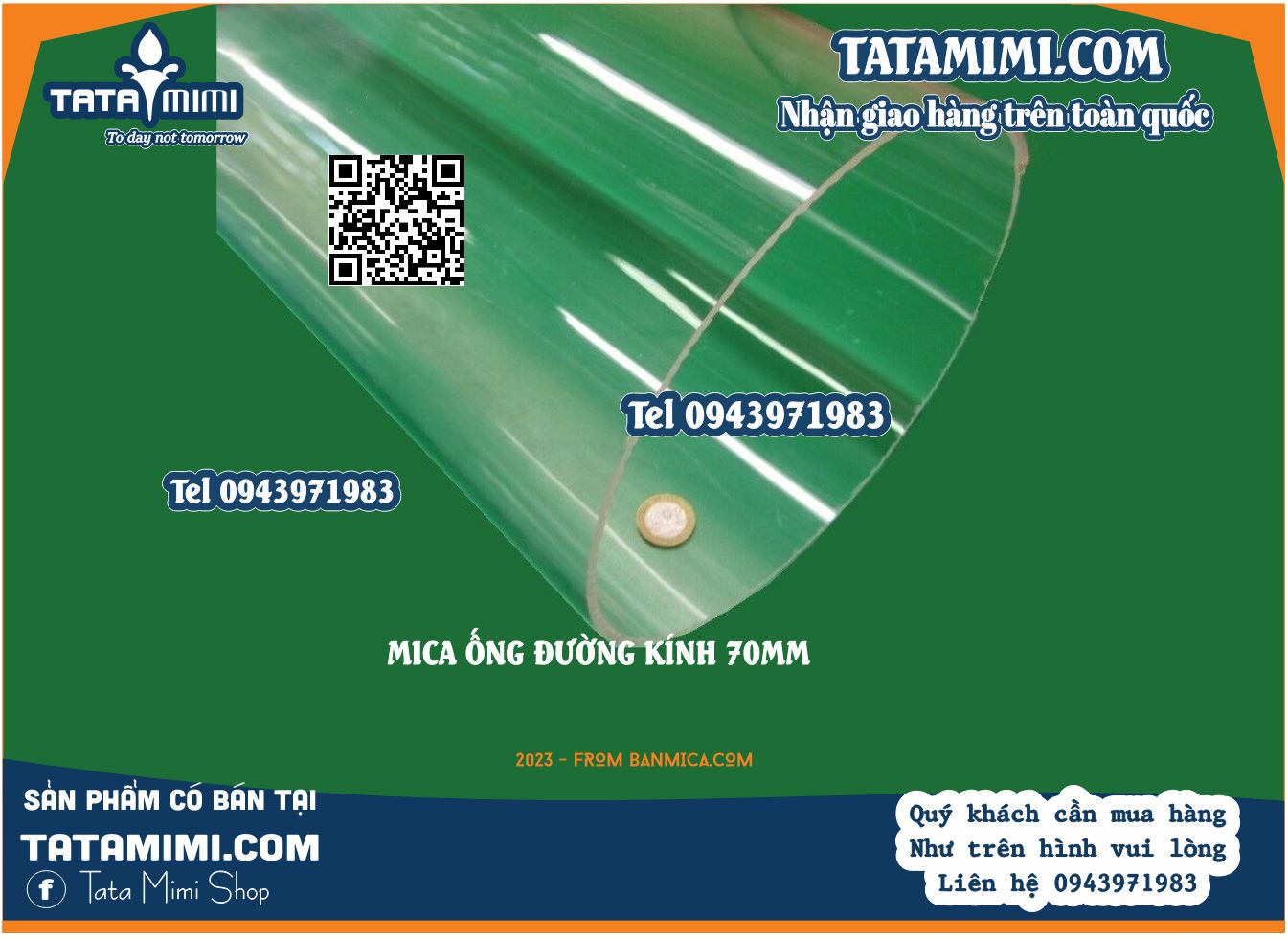 Ống mica kích thước tiêu chuẩn dài bao nhiêu