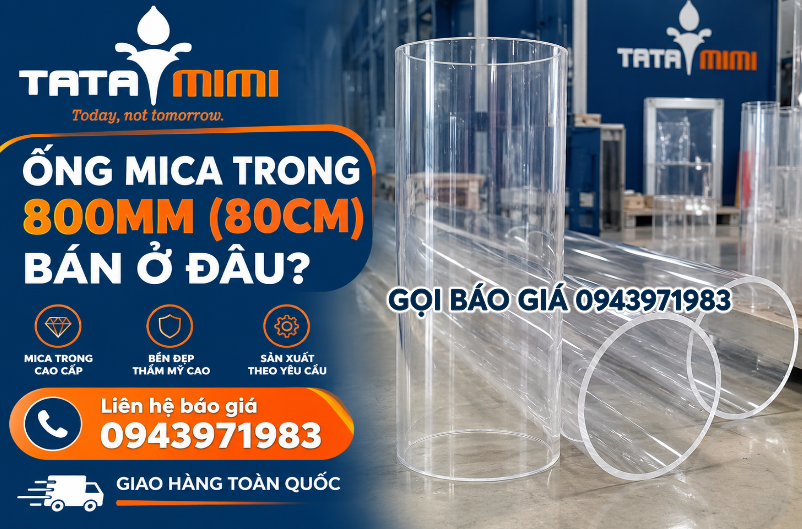 Ống mica trắng sữa phi 400 dày 5mm – Giải pháp gia công chuyên dụng