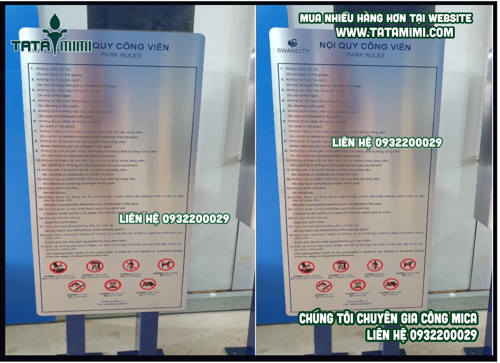 Tạo Dấu Ấn Chuyên Nghiệp với Biển Nội Quy Công Ty Tại TATA MIMI