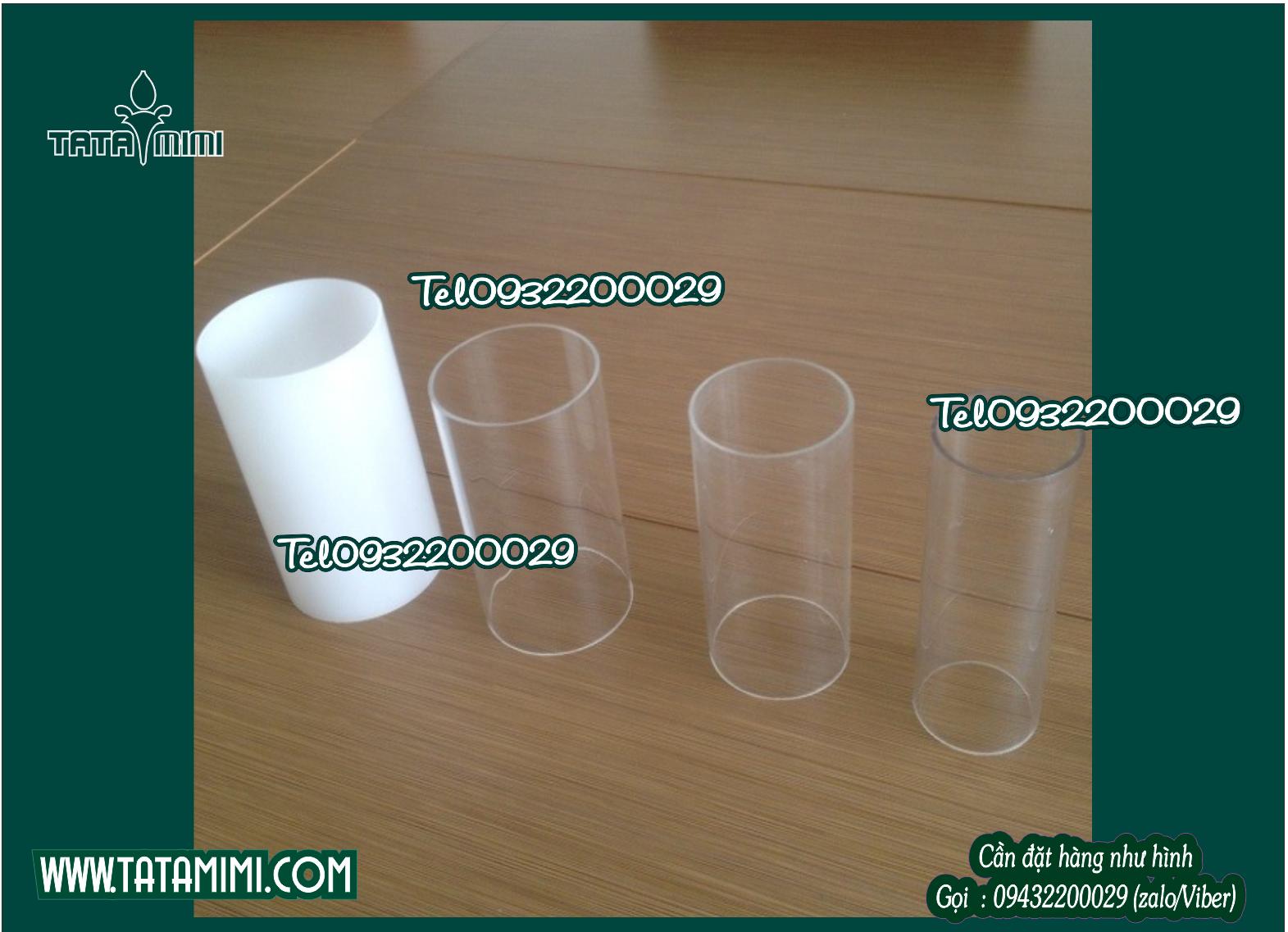 Ống mica có màu mica trắng sữa- trắng trong