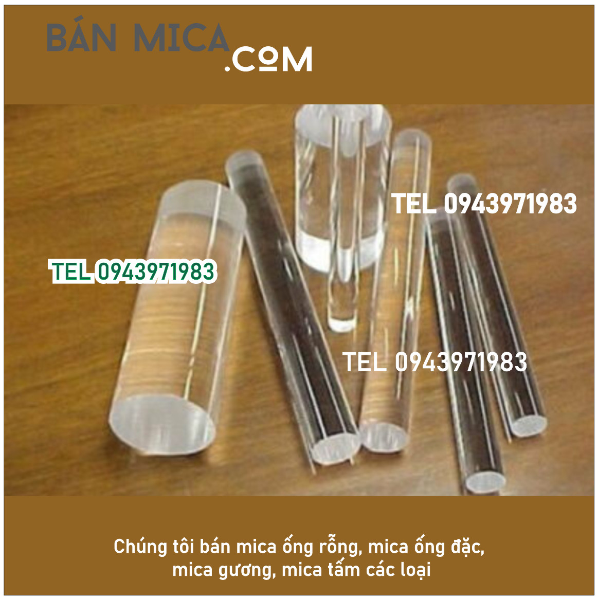 Ống mica đặc có đường kính bao nhiêu