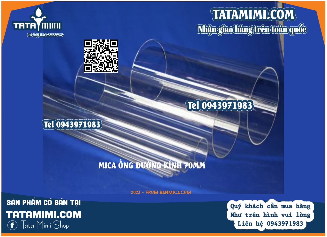 Ống mica kích thước tiêu chuẩn dài bao nhiêu