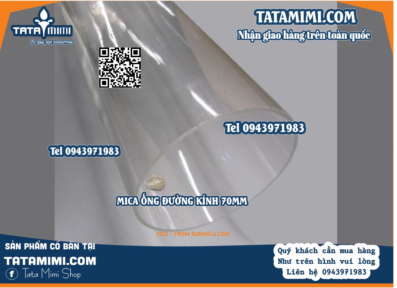 Ống mica kích thước tiêu chuẩn dài bao nhiêu