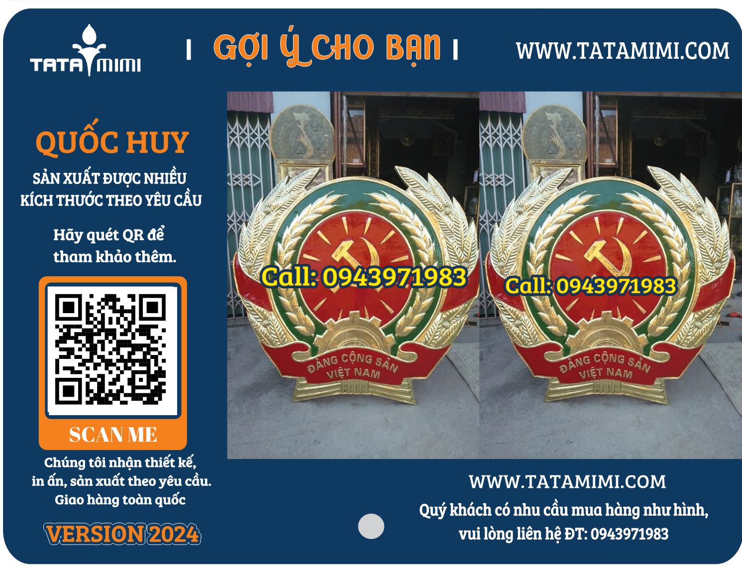 Quốc huy inox công an