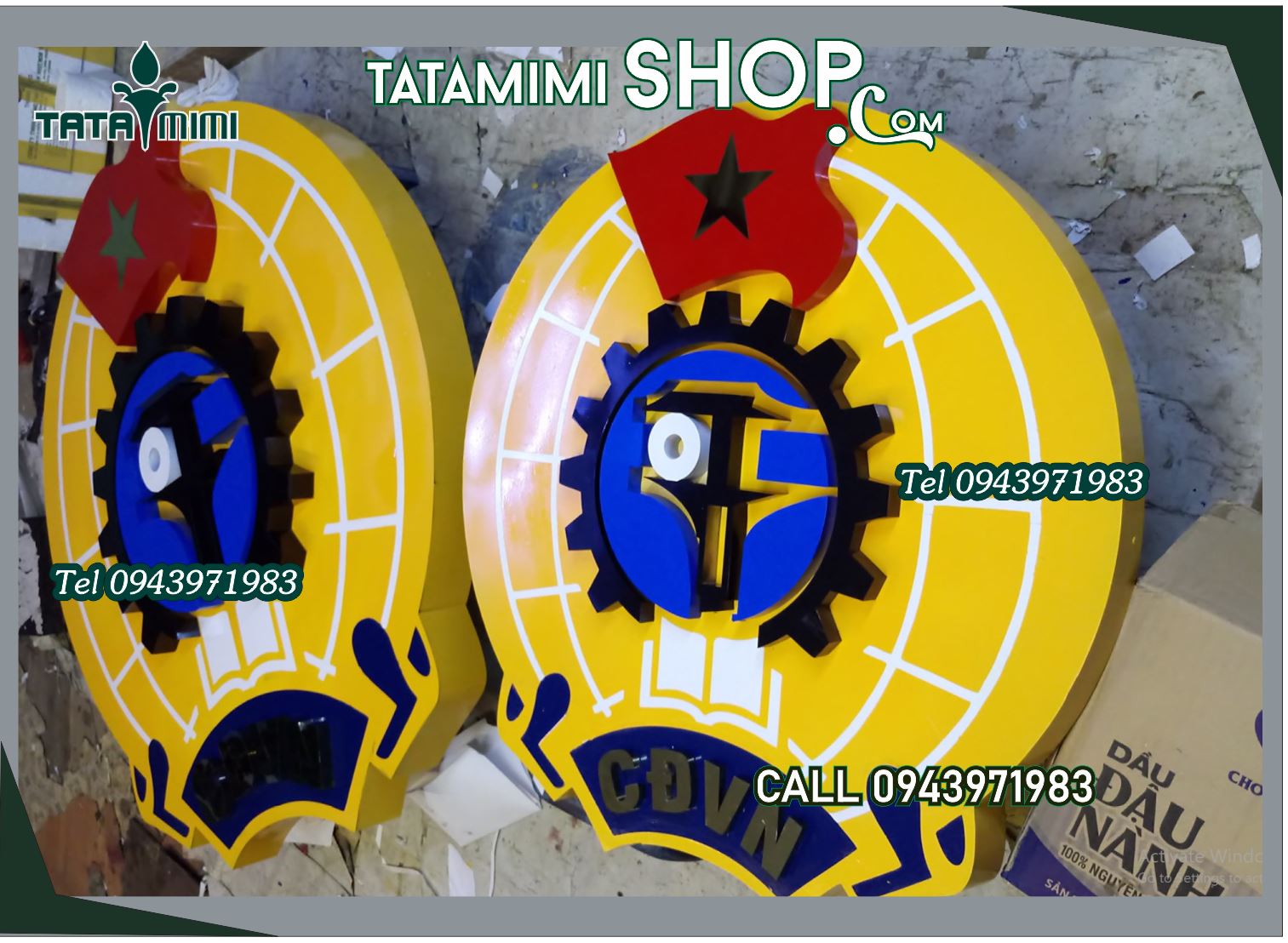 Quốc huy gắn tường nên làm đường kính bao nhiêu