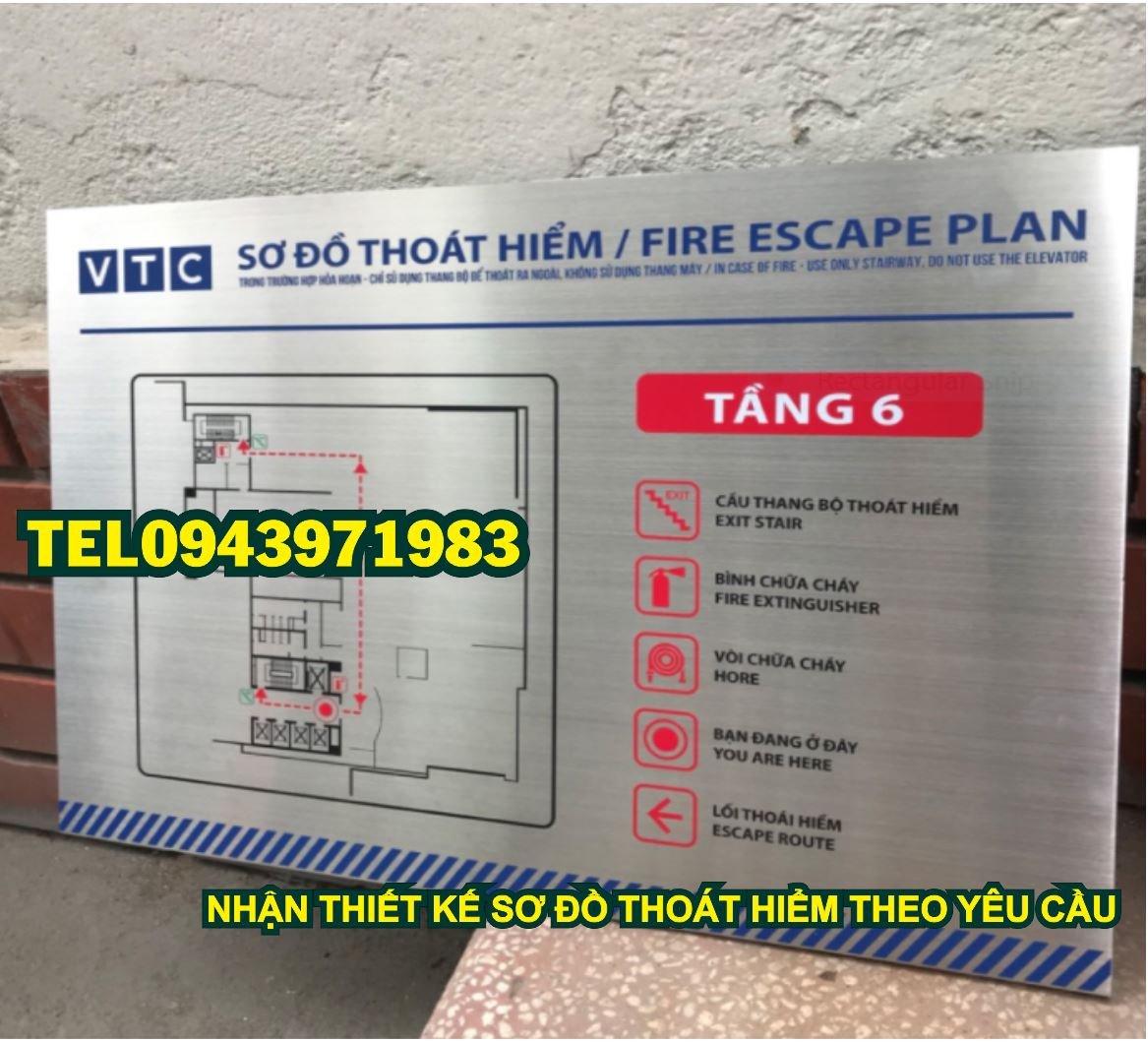 Sơ đồ thoát hiểm inox