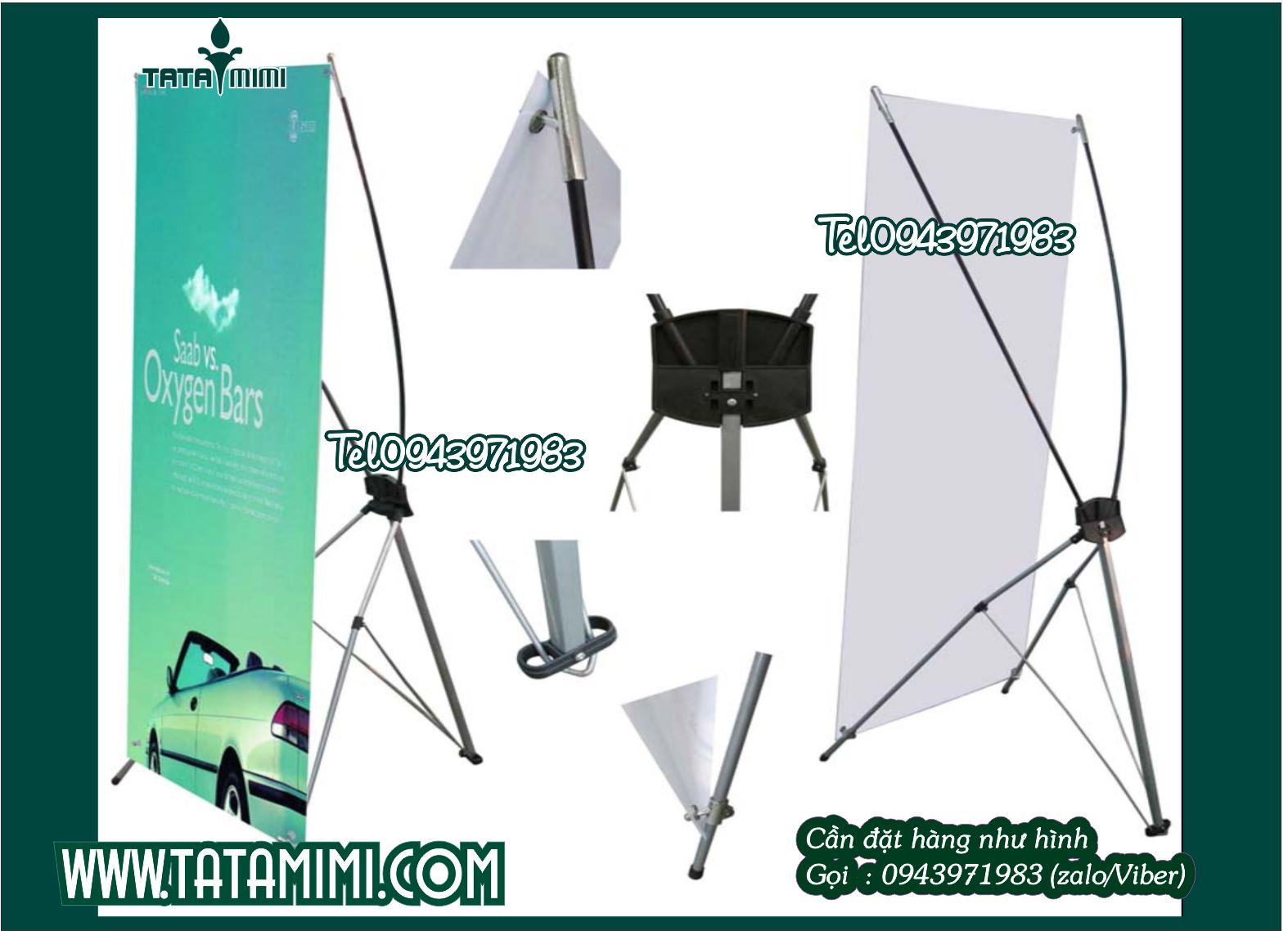 Standee khung sắt in ấn theo file thiết kế