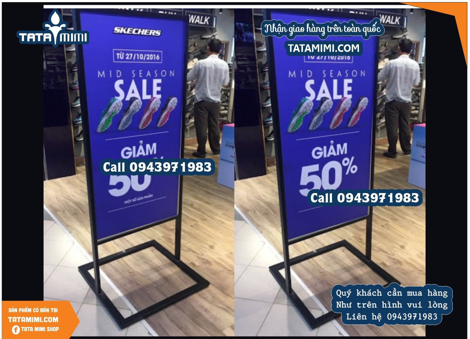 Standee có các kích thước nào