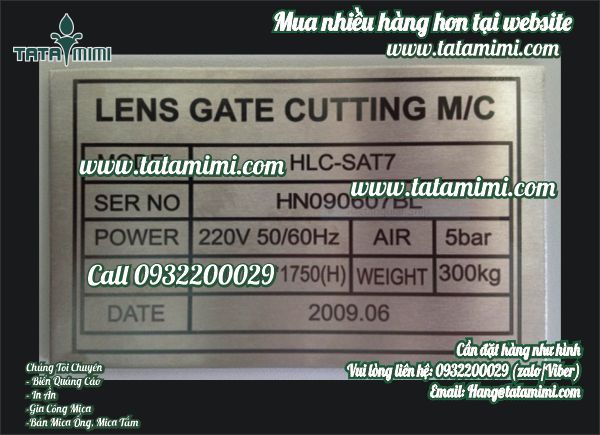 Làm nhãn mác bằng mica, inox giá rẻ