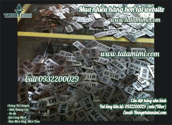 Làm nhãn mác bằng mica, inox giá rẻ