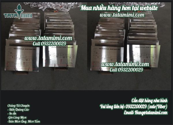 Làm nhãn mác bằng mica, inox giá rẻ