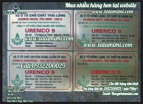 Làm nhãn mác bằng mica, inox giá rẻ