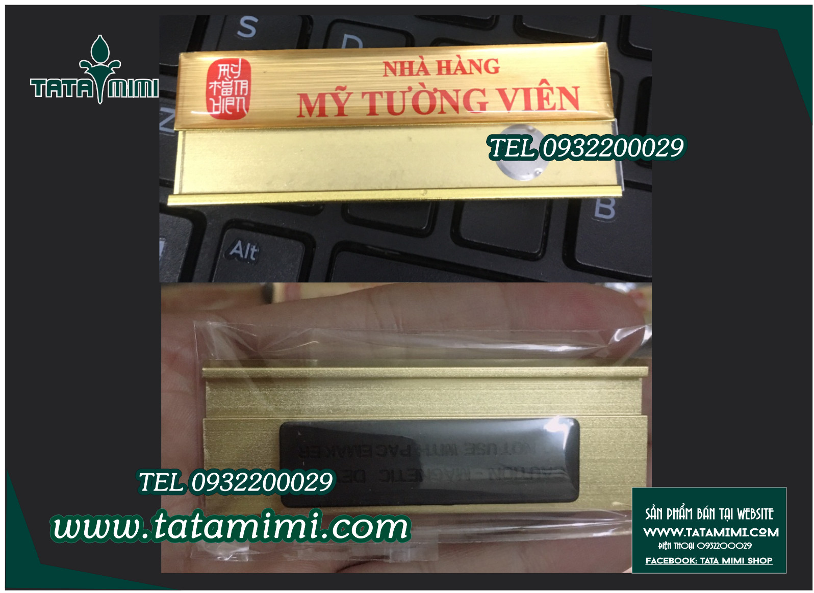 Biển tên-thẻ tên nhân viên in logo cố định