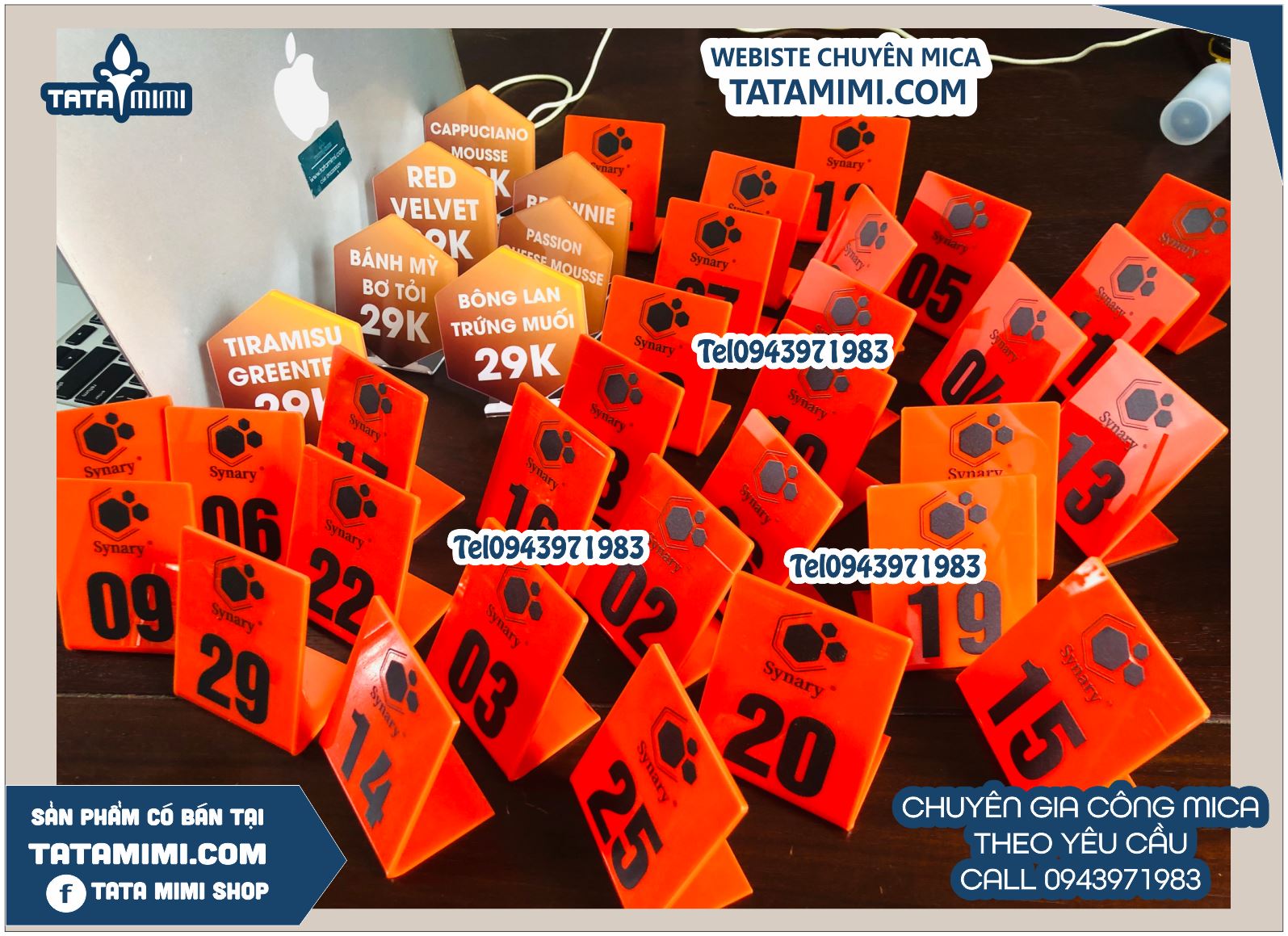 Thẻ Bàn Cà Phê Bằng Mica Xanh Chữ Trắng: Sự Kết Hợp Hoàn Hảo Giữa Thẩm Mỹ và Chức Năng