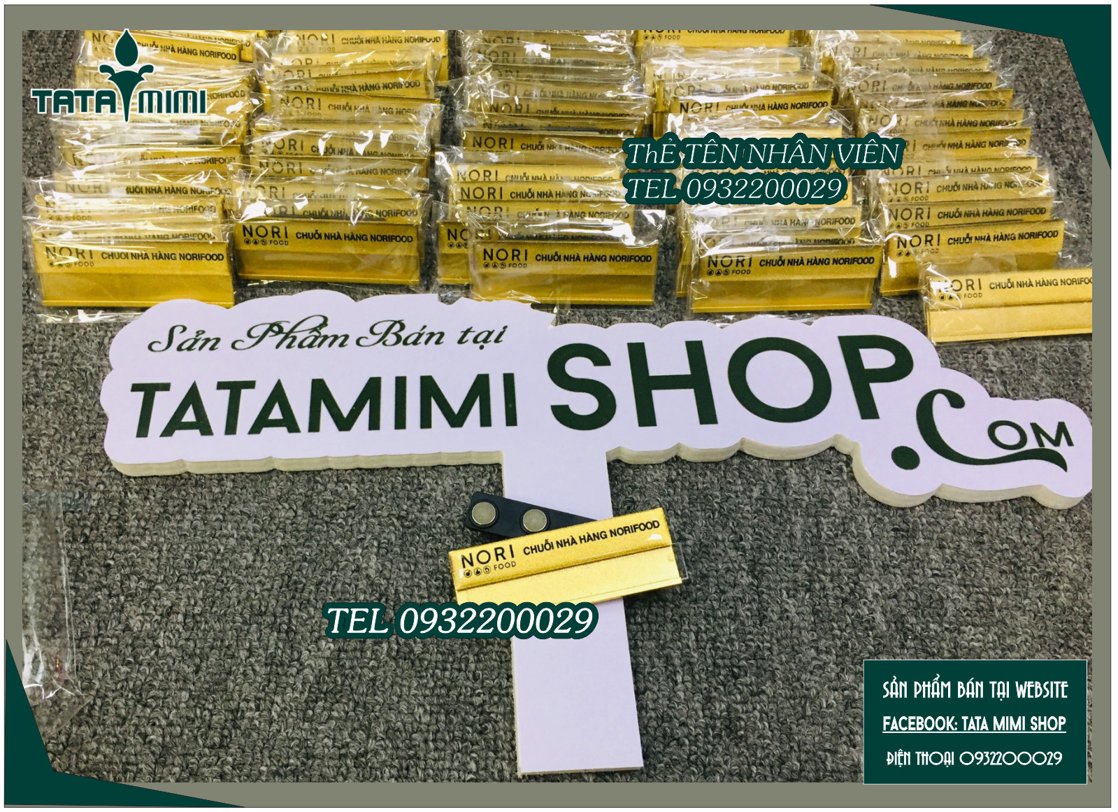 Biển tên-thẻ tên nhân viên in logo cố định