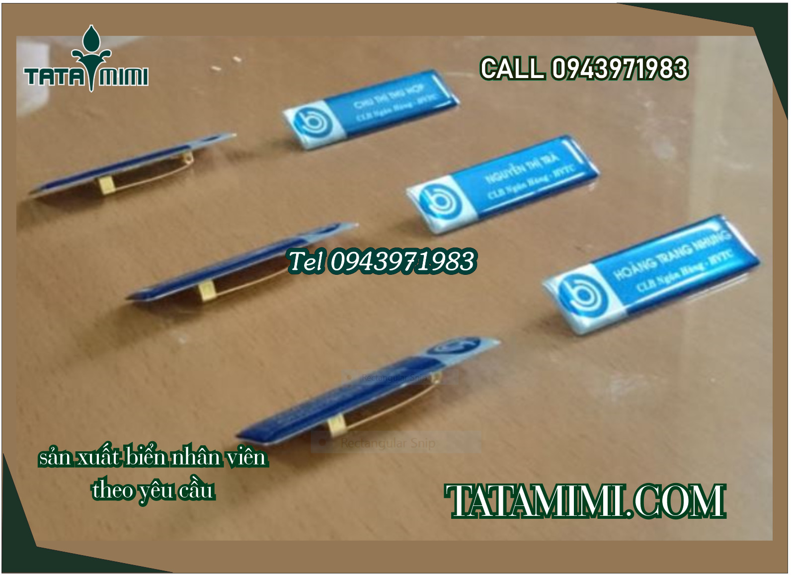 Thẻ tên nhân viên các công ty lớn hay dùng