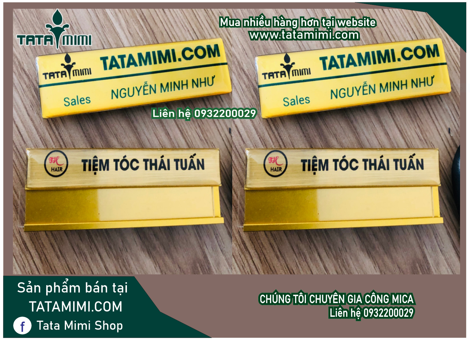 Thẻ tên công ty chia ra từng bộ phận