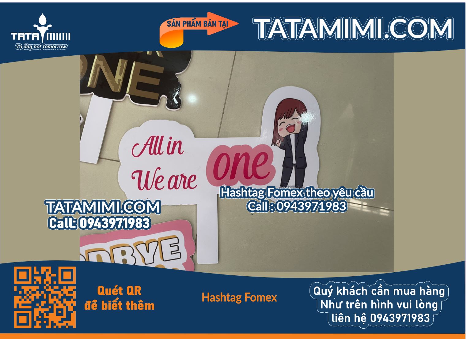 Sáng Tạo và Ấn Tượng - Thiết Kế Biển Tay Cầm của Công Ty Tata Mimi Cho Sự Kiện Hashtag Fomex