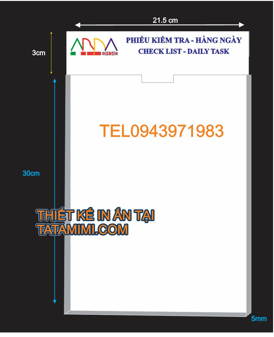 Kích thước checklist A4 đứng và A4 ngang như thế nào