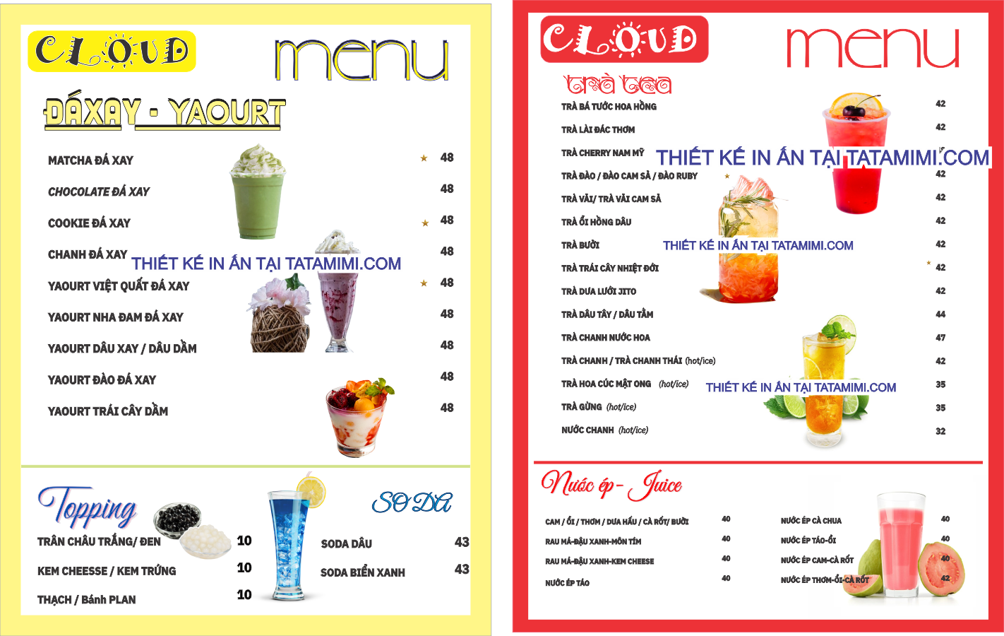 Thiết Kế, In Ấn Menu và Cung Cấp Biển LED Menu Mica Siêu Sáng