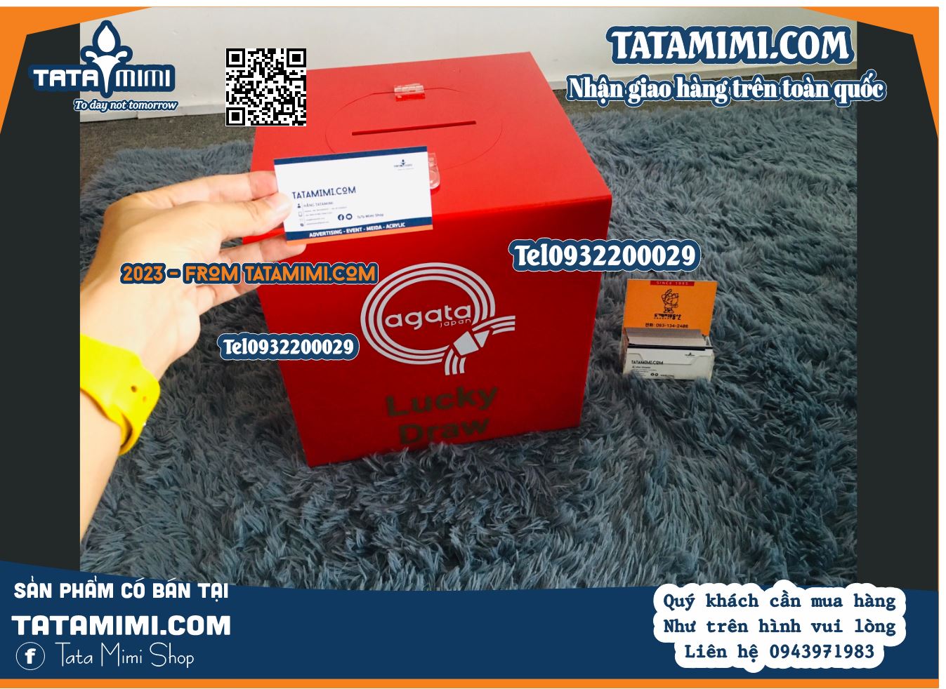 Hộp mica bốc thăm trúng thưởng