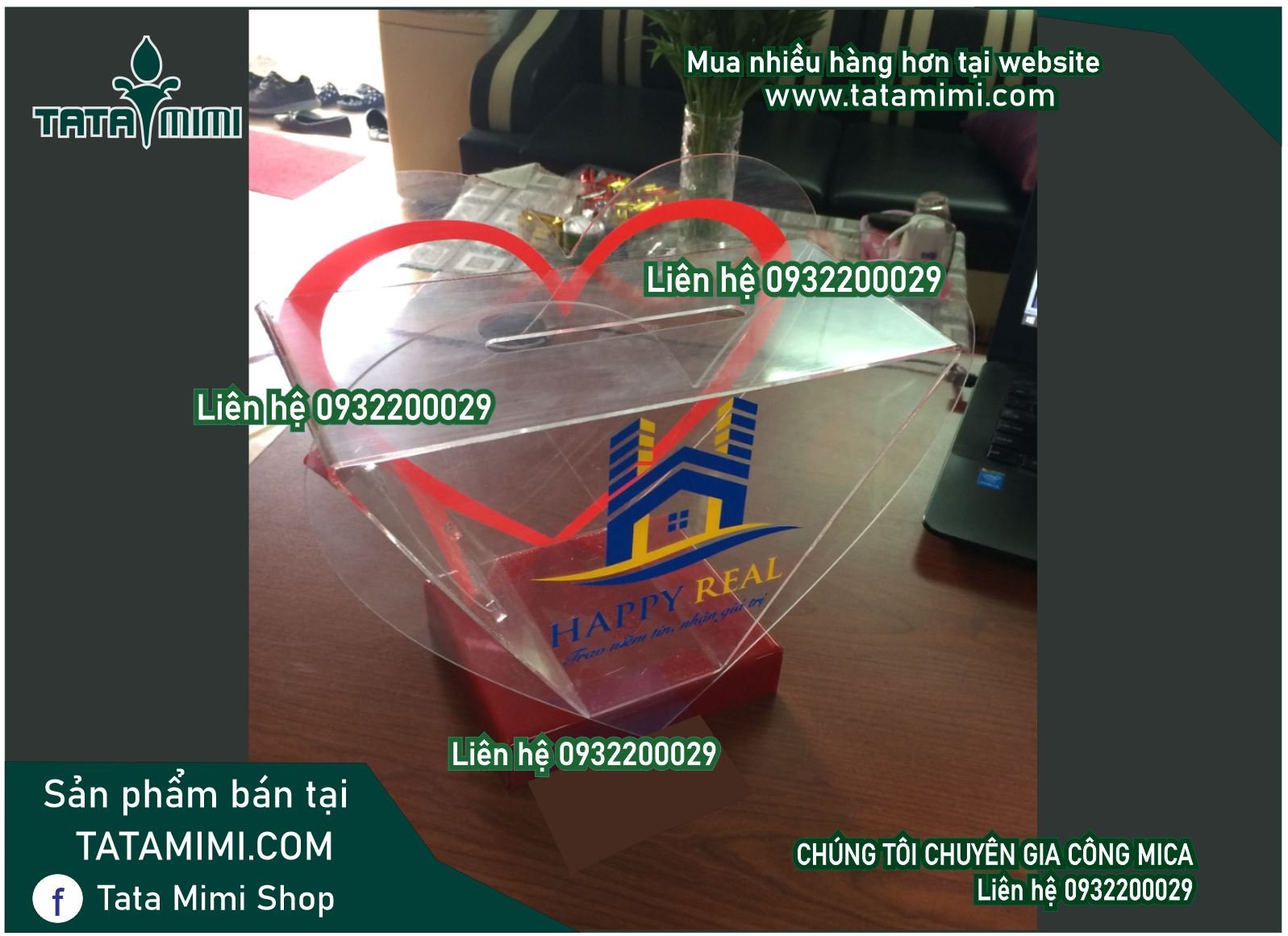 Thùng từ thiện được làm theo hình trái tim