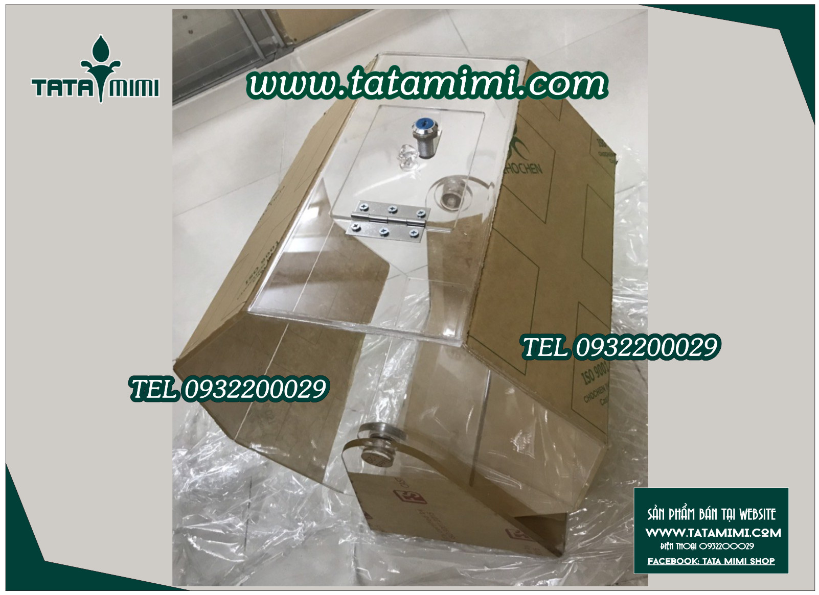 Hộp lục giác làm từ mica