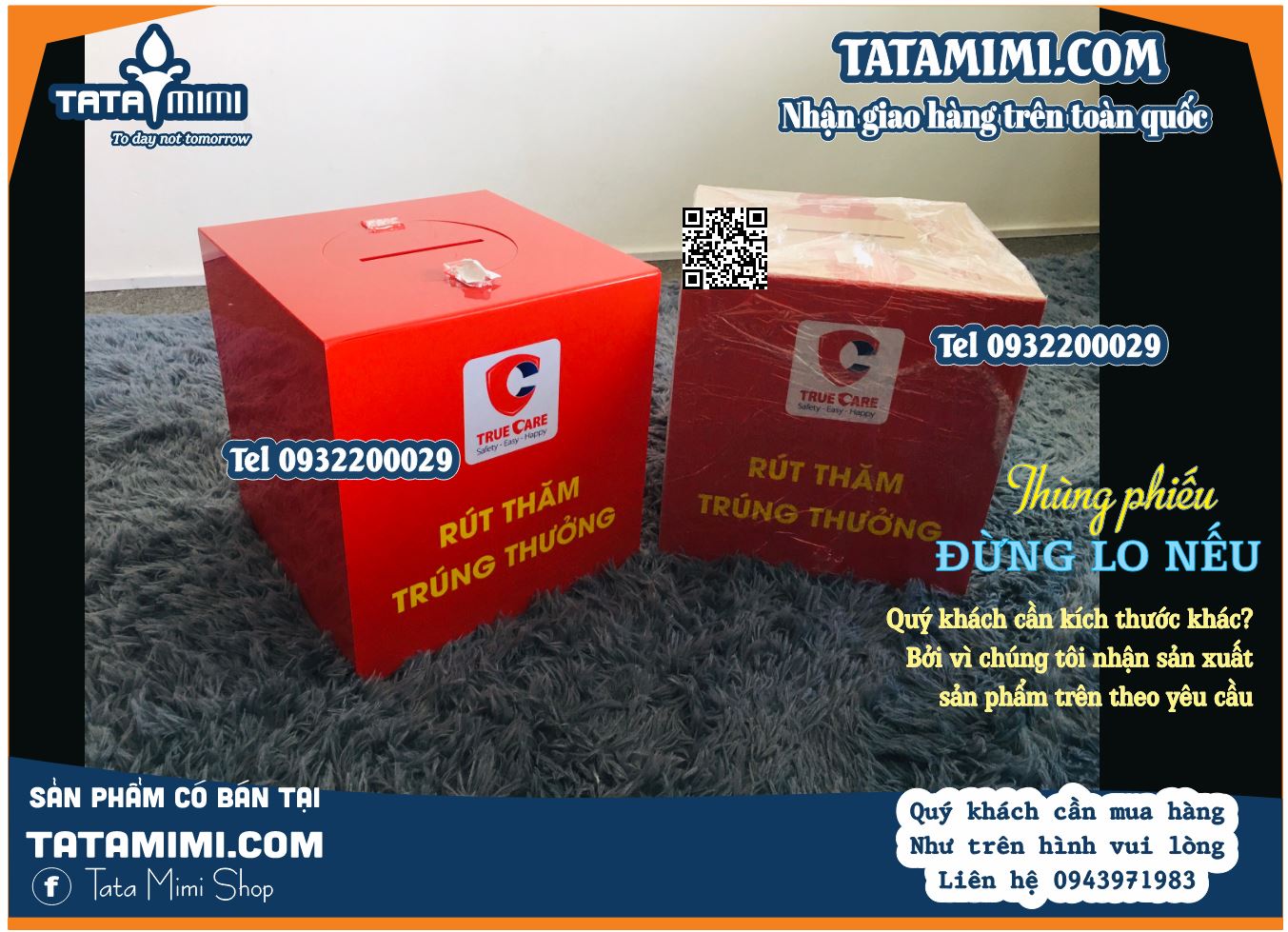 Hộp mica bốc thăm trúng thưởng