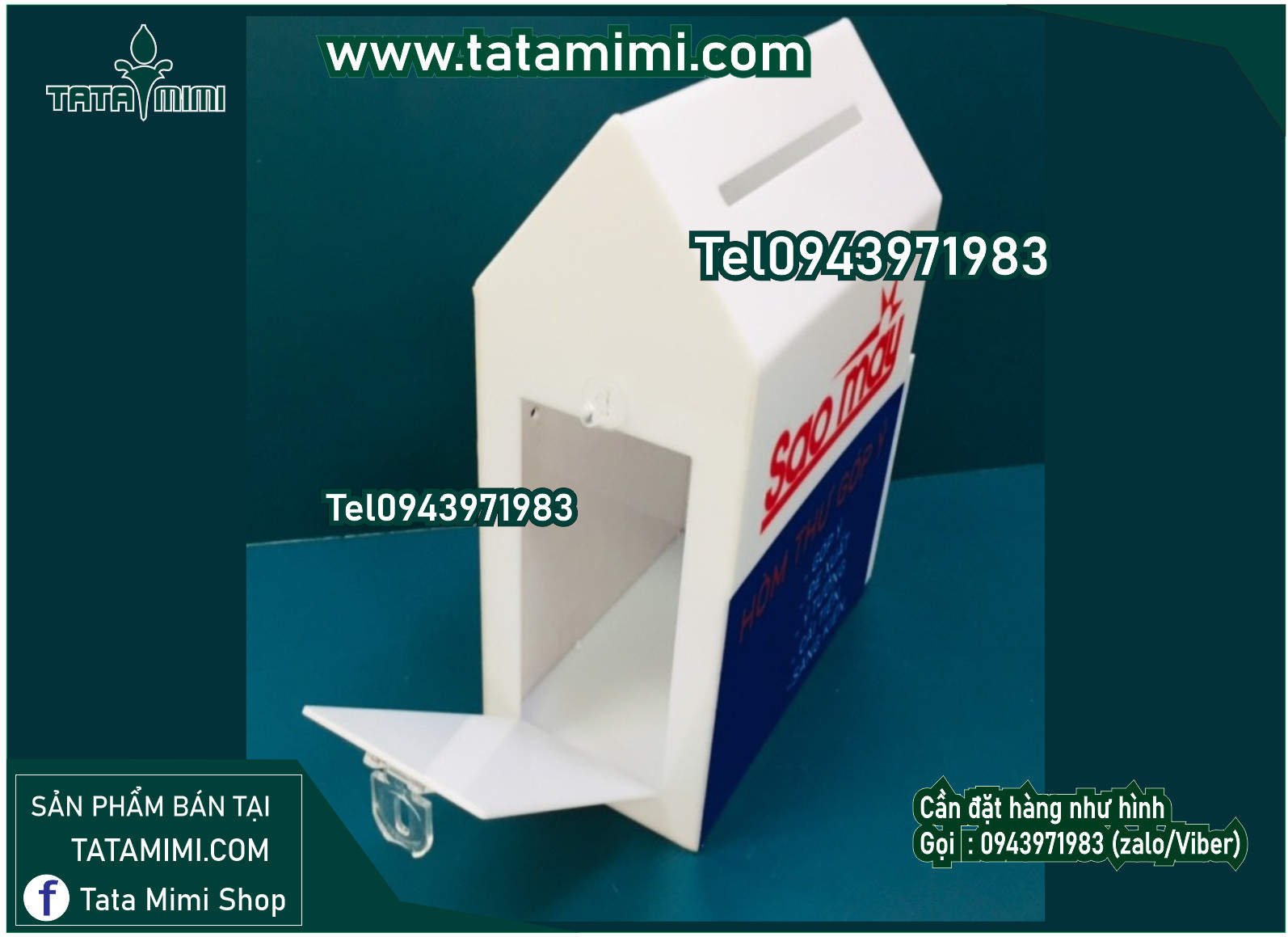 Thùng thư góp ý bằng mica có cửa ở hông