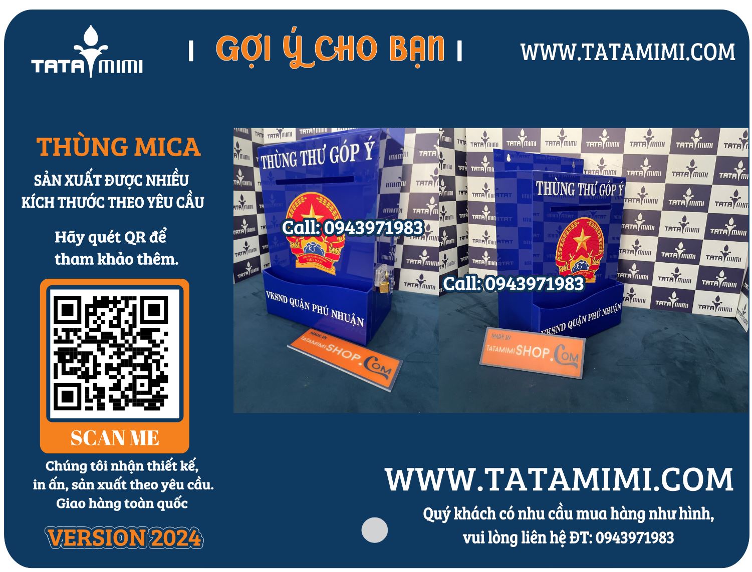 Thùng thư Viện Kiểm Soát Nhân Dân Quận Phú Nhuận- Màu xanh Tím
