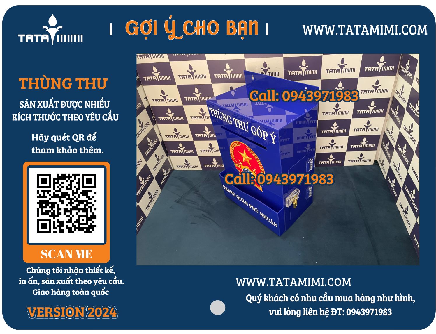 Thùng thư Viện Kiểm Soát Nhân Dân Quận Phú Nhuận- Màu xanh Tím