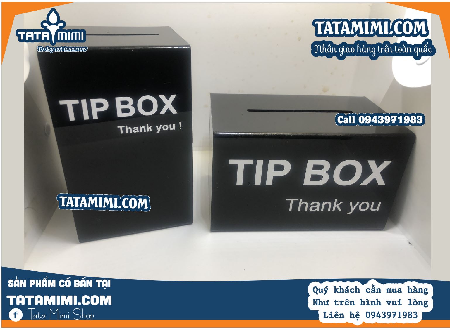 Thùng Tip Box Màu Đen Giao Tại Hội An