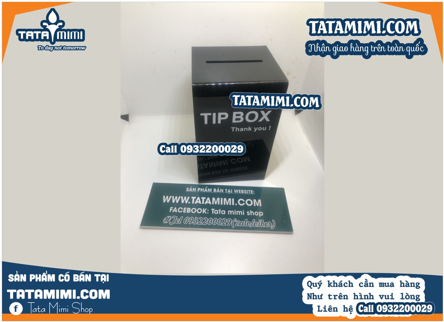 Thùng Tip Box Màu Đen Giao Tại Hội An