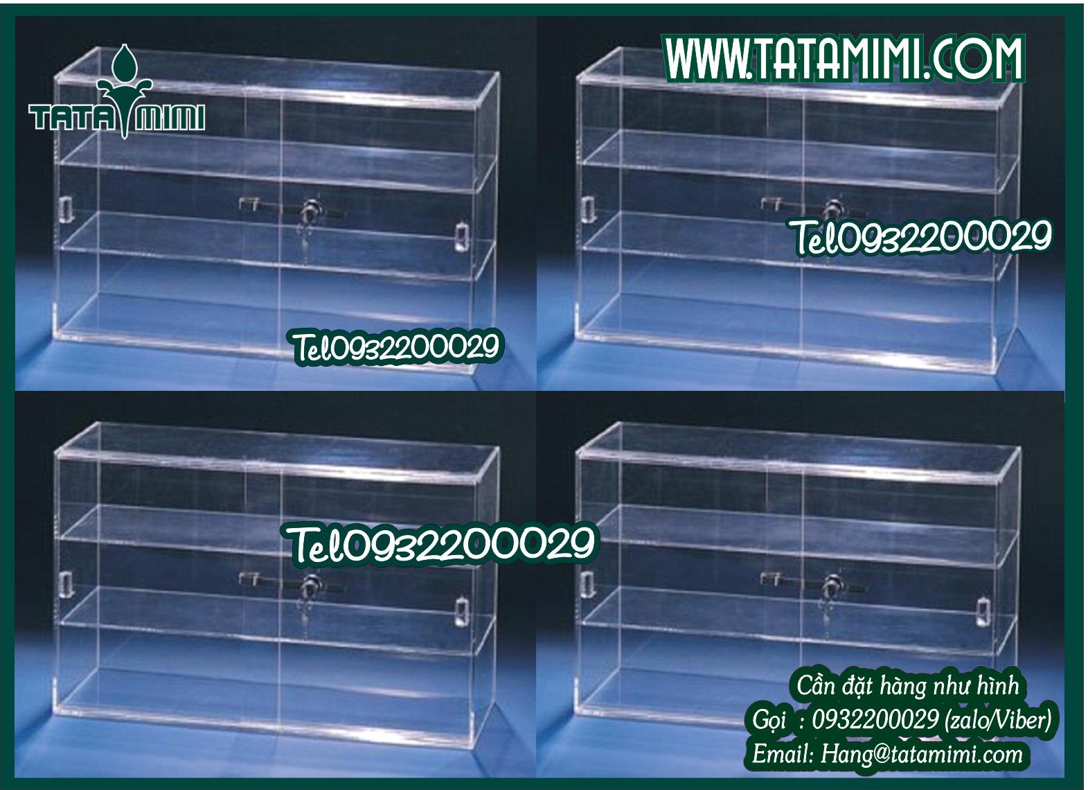 Tủ để bánh từ mica trong suốt