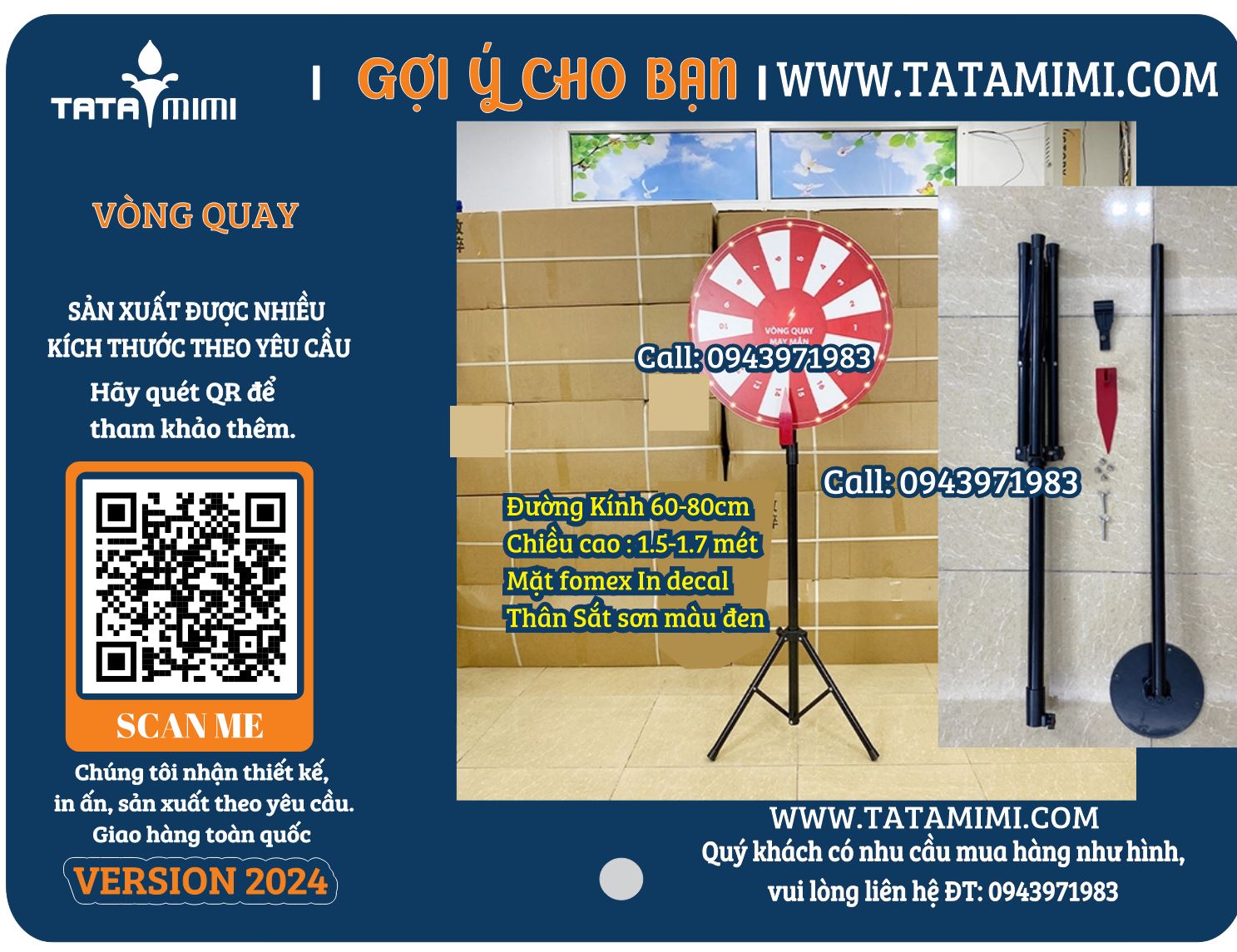 Vòng quay 3 chân linh động cho sự kiện – Giải pháp hoàn hảo cho các hoạt động tương tác