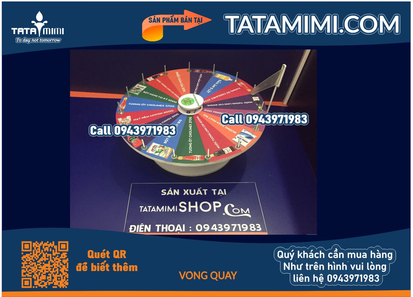 vòng quay trúng thưởng để bàn