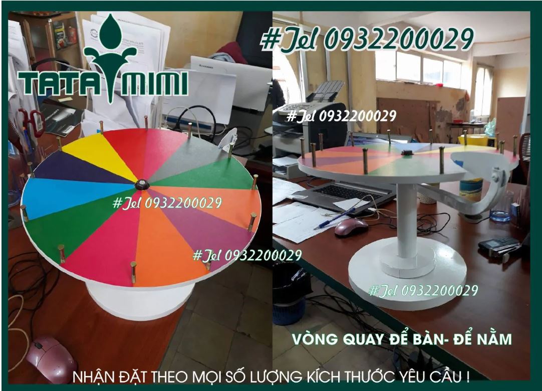 vòng quay trúng thưởng để bàn