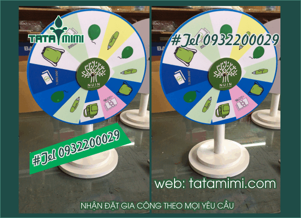 Vòng quay trúng thưởng để bàn
