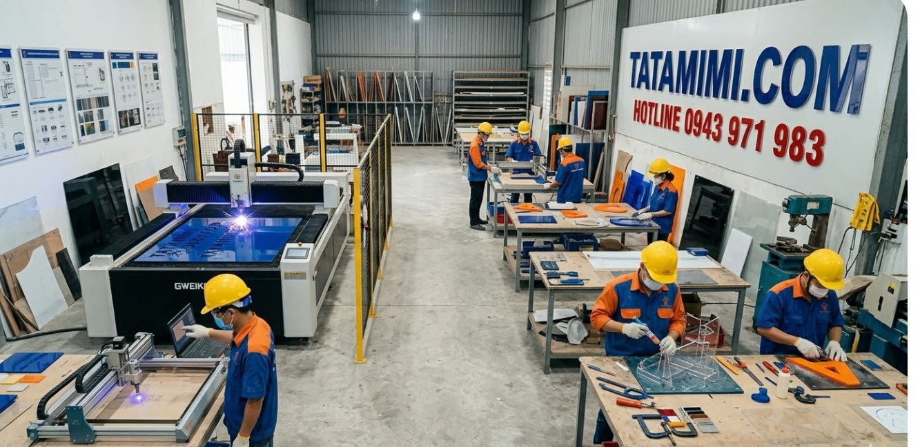 Xưởng gia công mica theo yêu cầu cho doanh nghiệp – Tata Mimi