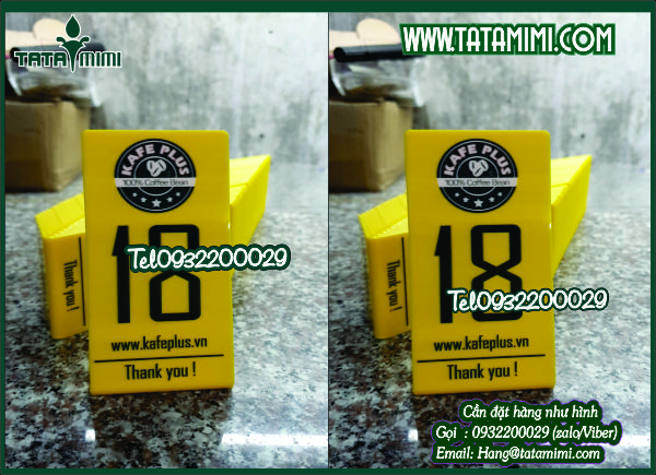 Nhiều mẫu biển số bàn đẹp