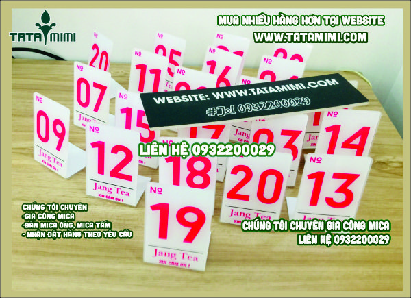 Nhiều mẫu biển số bàn đẹp