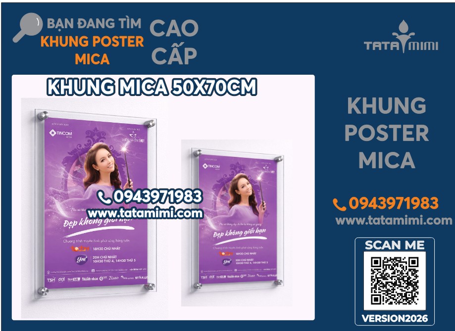 BG241350 -Lệnh sản xuất khung mica tại Nguyễn Thị Thập