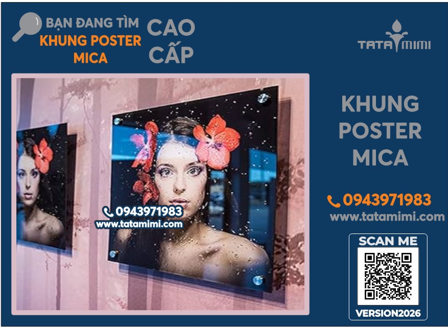 Khung mica 2 lớp là ép giấy hay dán decal theo yêu cầu?