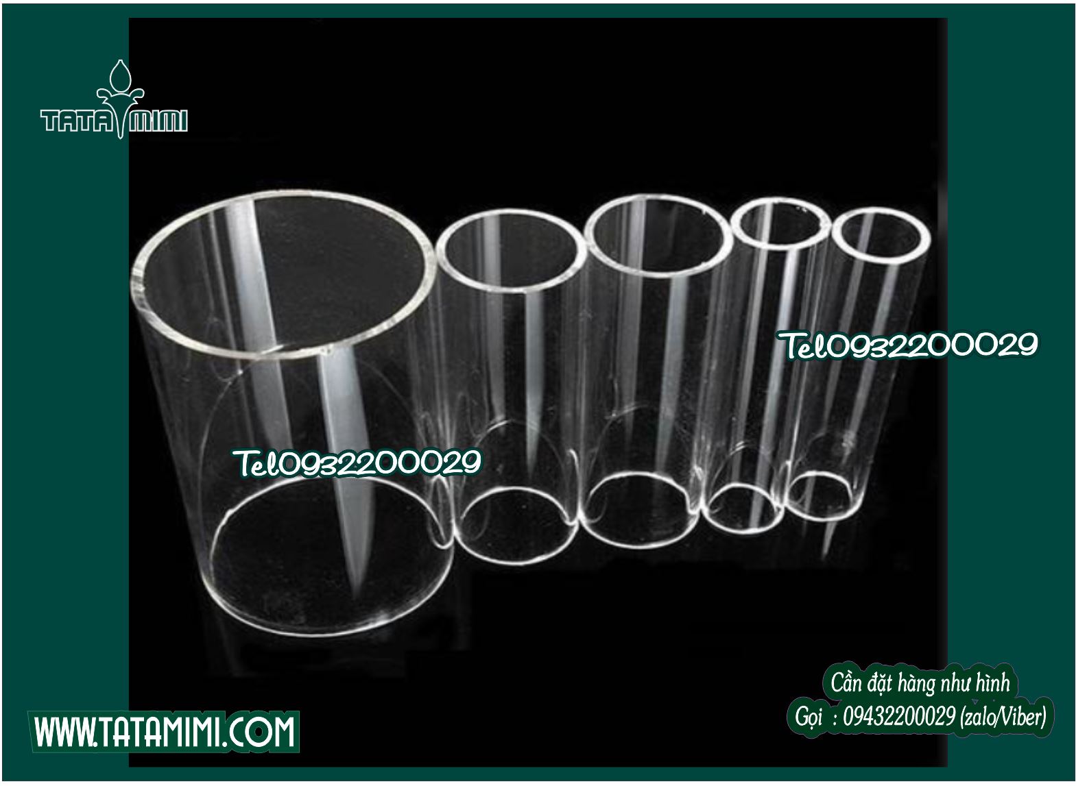 Giá ống mica PMMA Acrylic tube, f27, dày 2.5mm, chịu nhiệt tốt ?