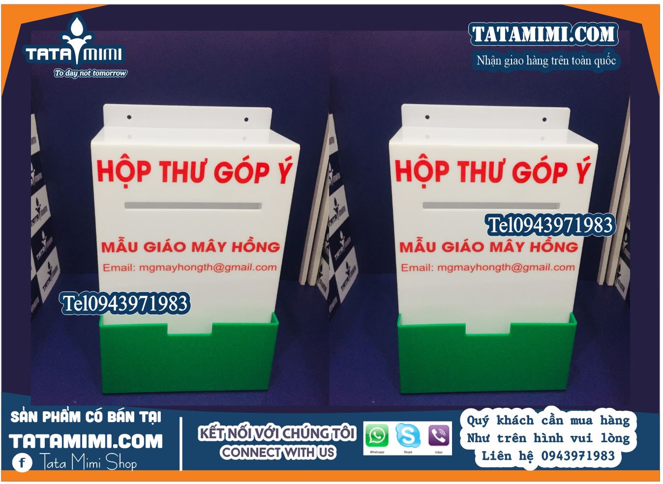 thùng thư mica treo tường