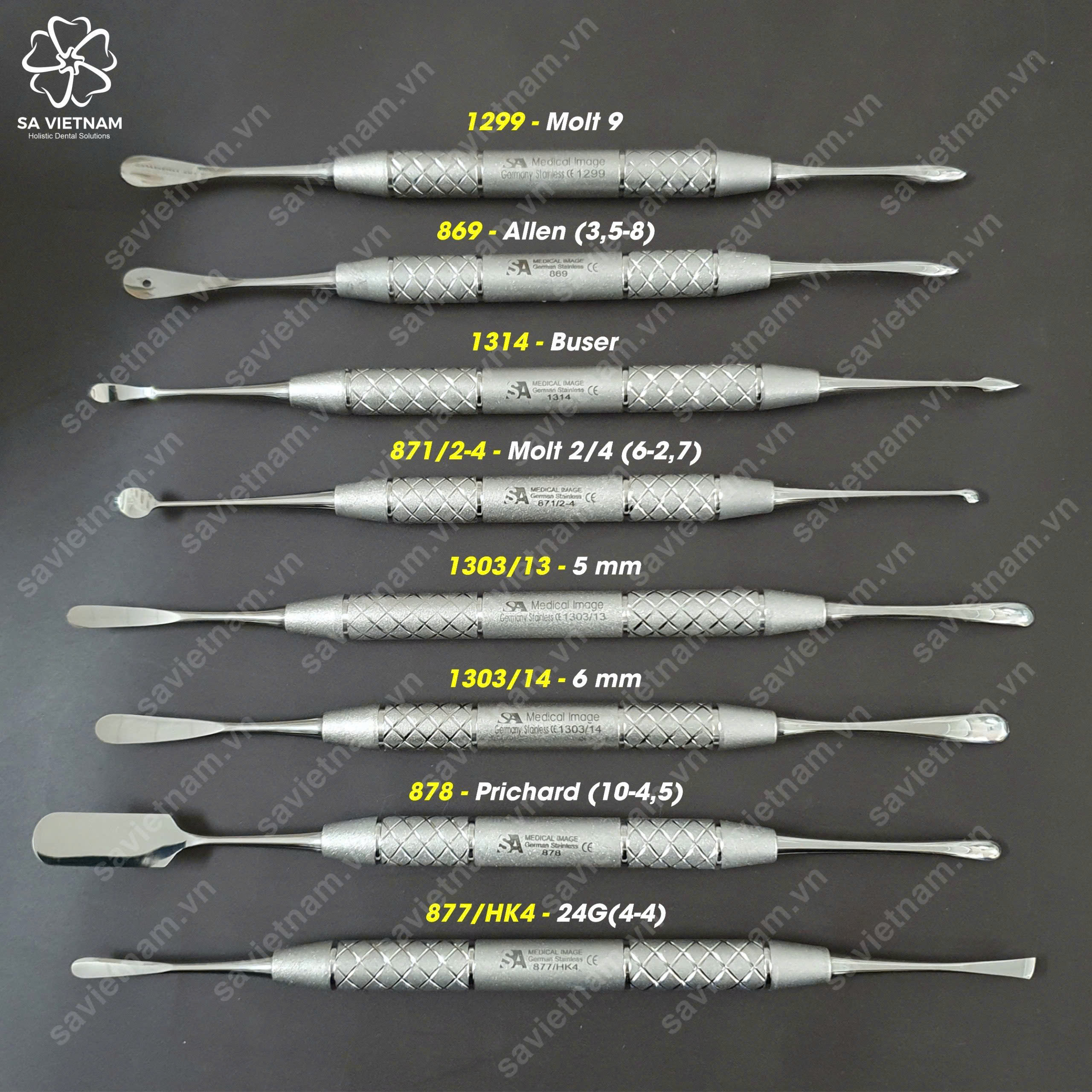 Dụng cụ nha chu, phẫu thuật SA Medical - Dụng cụ bóc tách