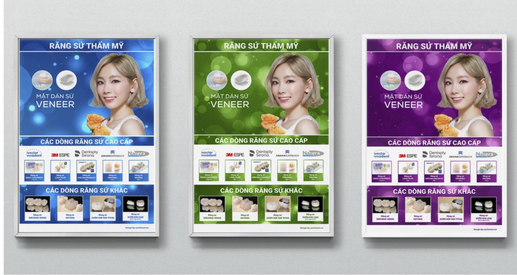 Tranh các loại răng sứ trong Nha khoa