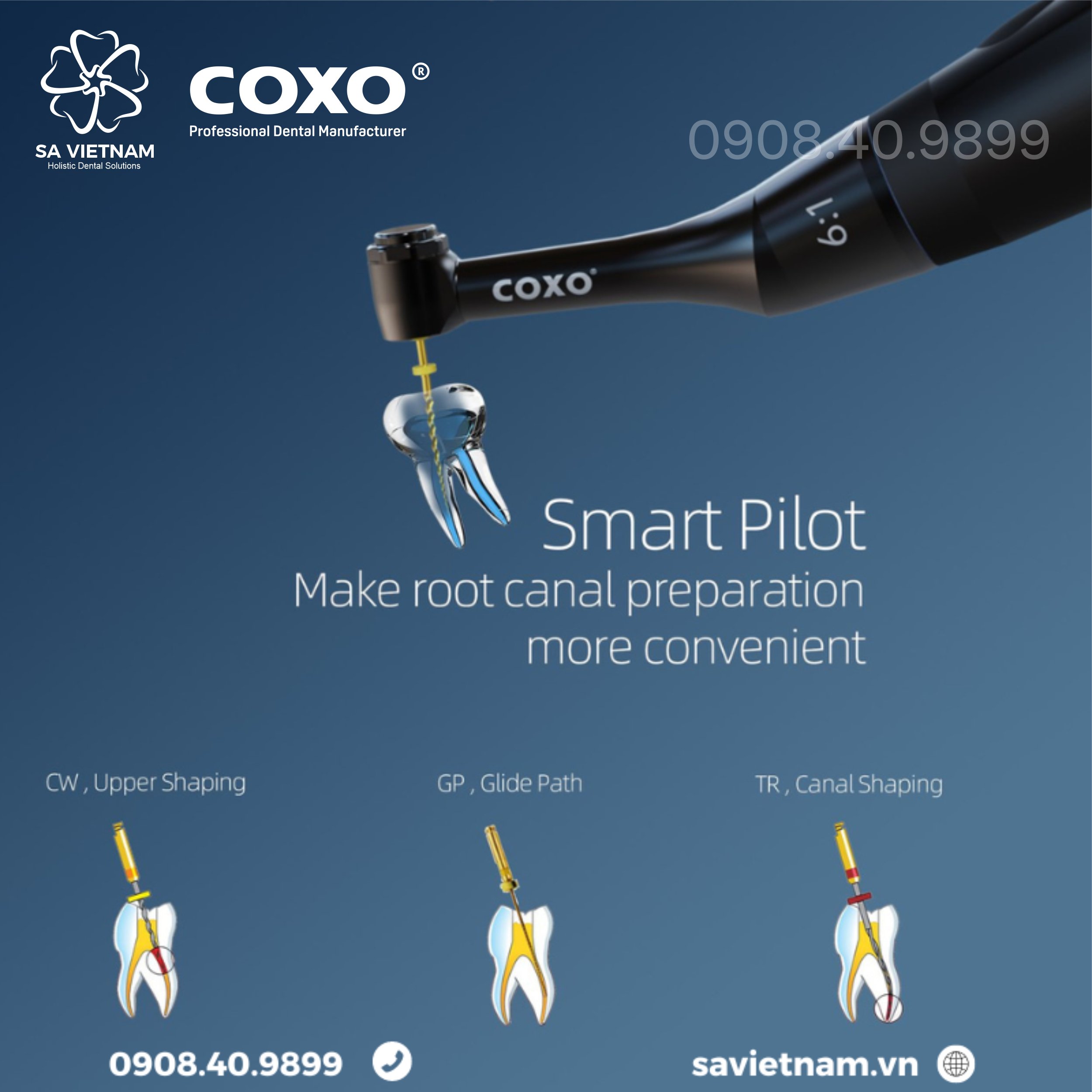 Máy nội nha tích hợp định vị chóp Coxo C Smart Mini Ap+