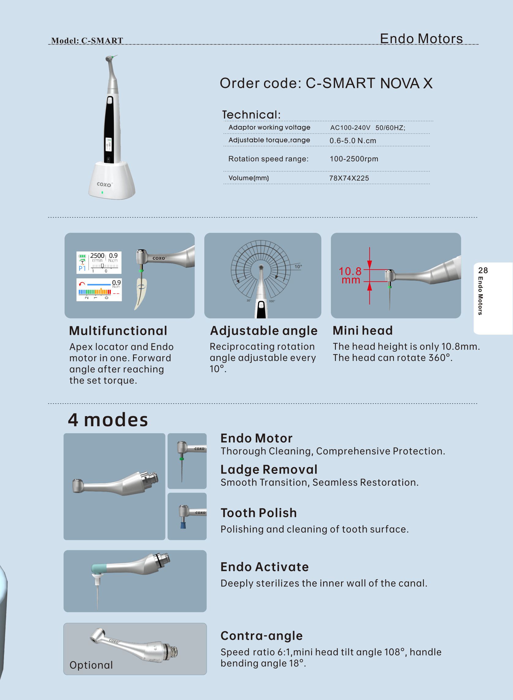 Máy nội nha tích hợp định vị chóp COxo NOva X