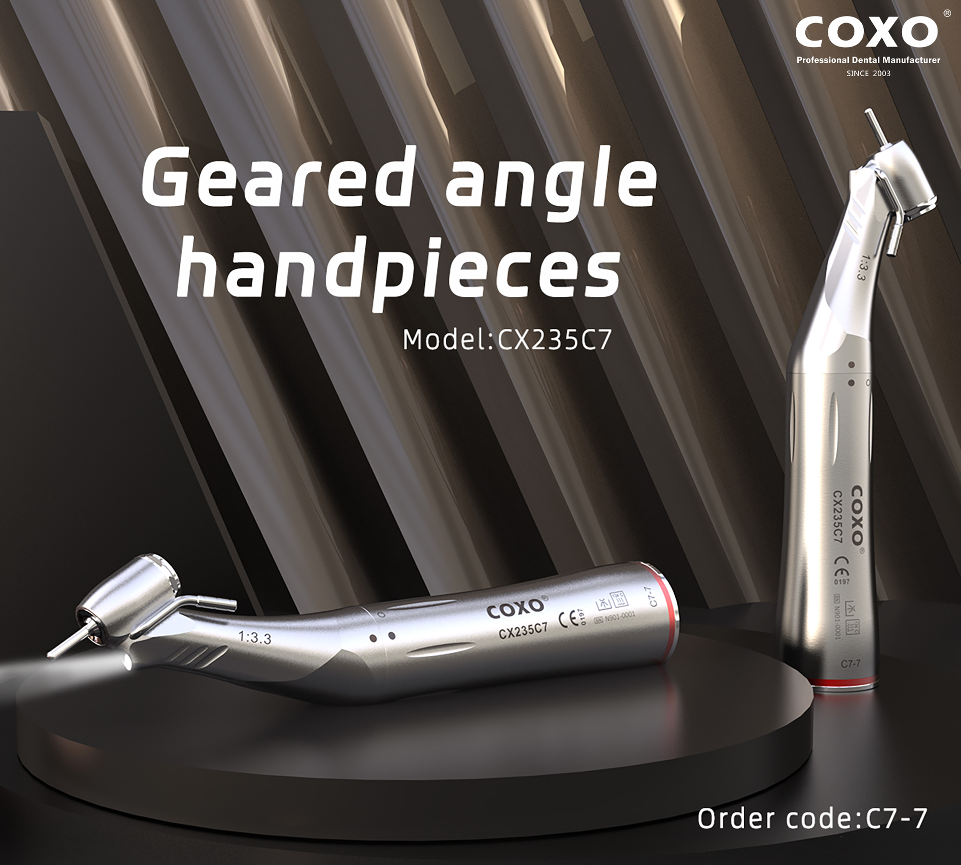 Tay khoan phẫu thuật 1:3.3 Coxo CX235C7 C7-7